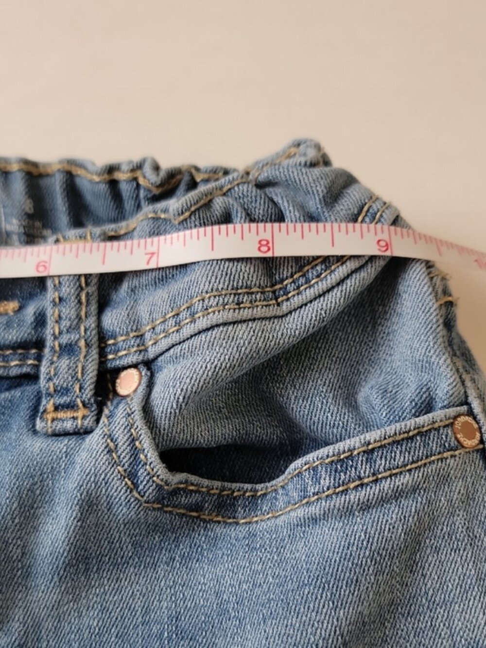 Jordache Girls Bootcut Jeans Light Blue Size 8 Stretch - Picture 8 of 11